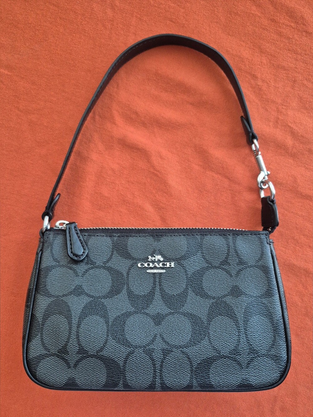 EUC Coach Signature Black Jacquard Nolita19 Shoulder Bag - Picture 4 of 8